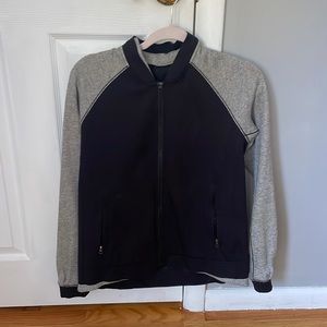 Black and grey lululemon full zip jacket